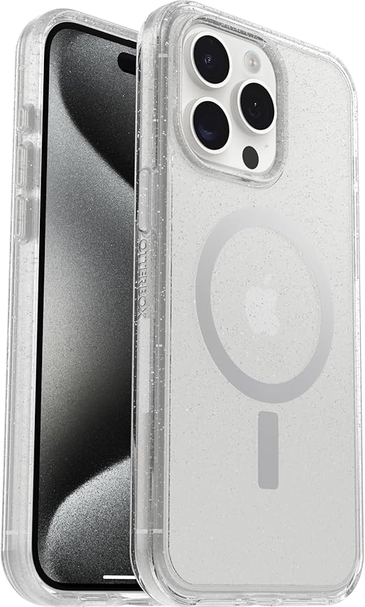 OtterBox Cover per iPhone 15 Pro Max Symmetry Clear per MagSafe